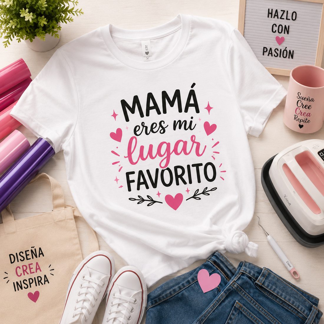 Camisa con diseño Envinil aplicado